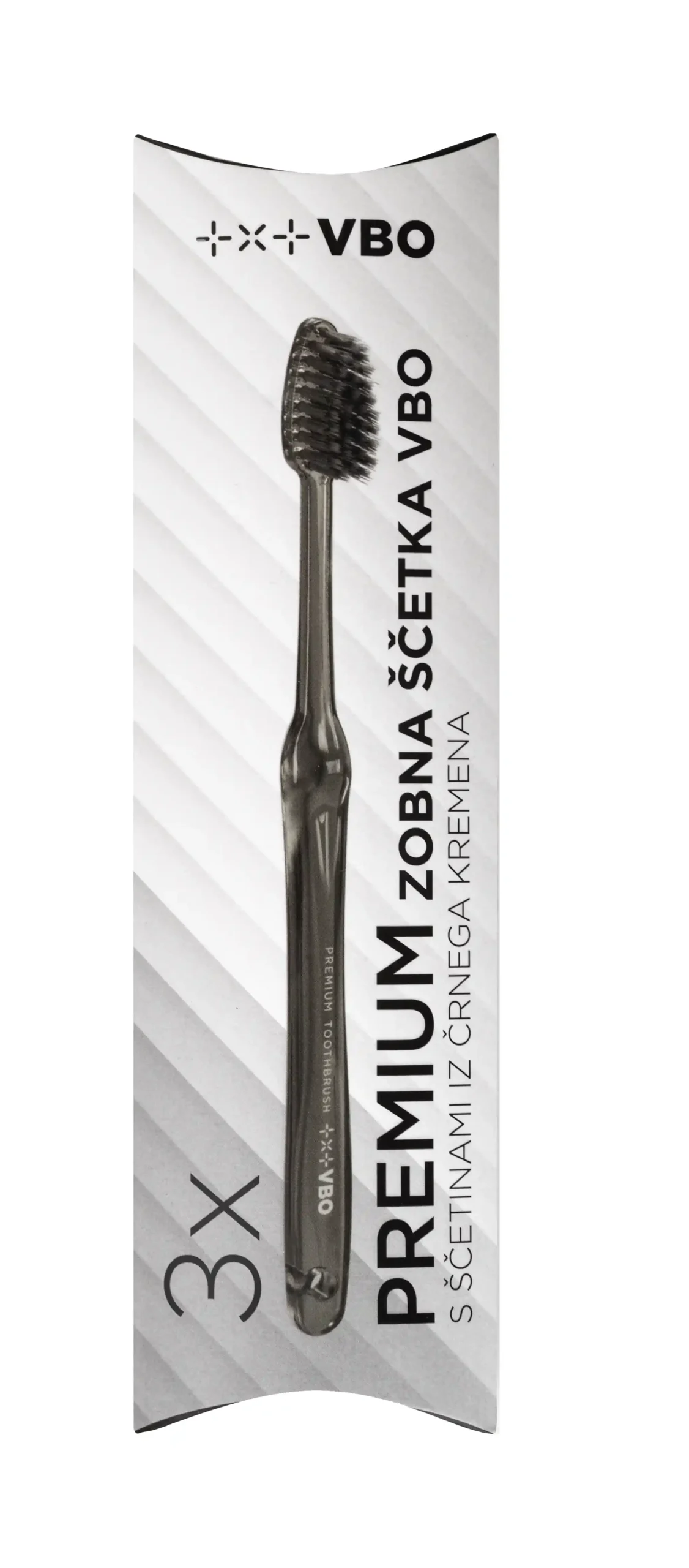 VBO Premium Zahnbürste für Erwachsene - Schwarz, 3