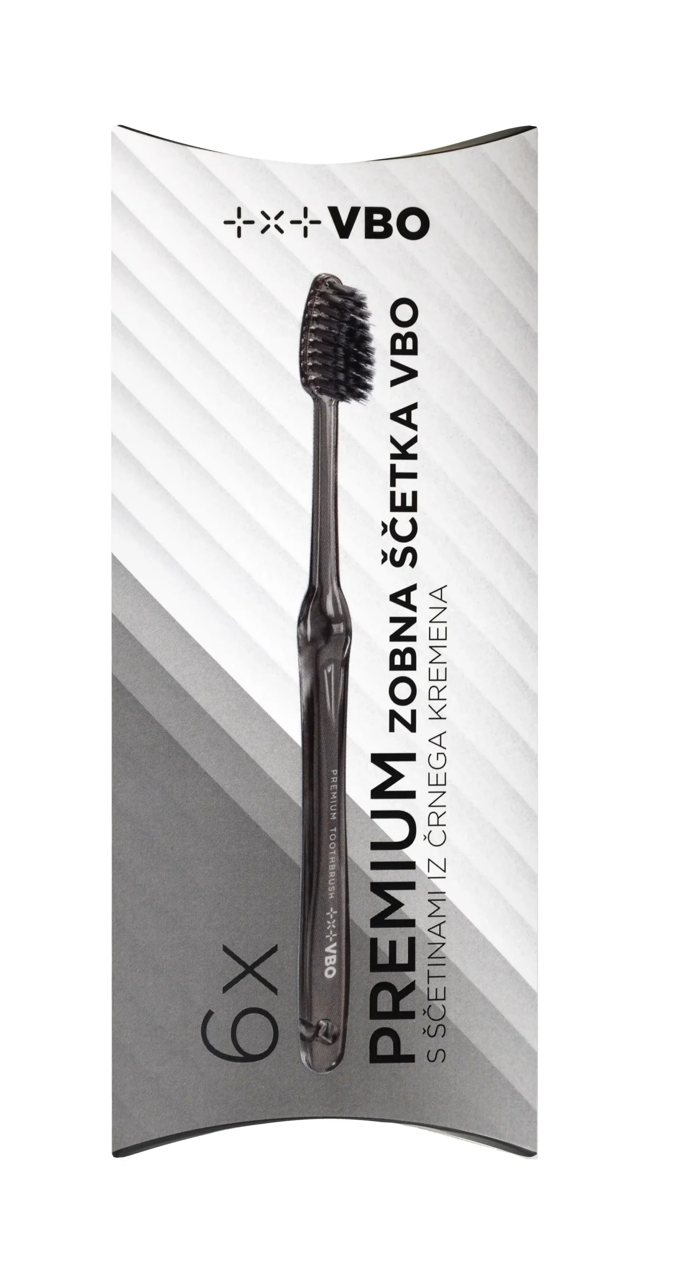 VBO Premium Zahnbürste für Erwachsene - Schwarz, 6