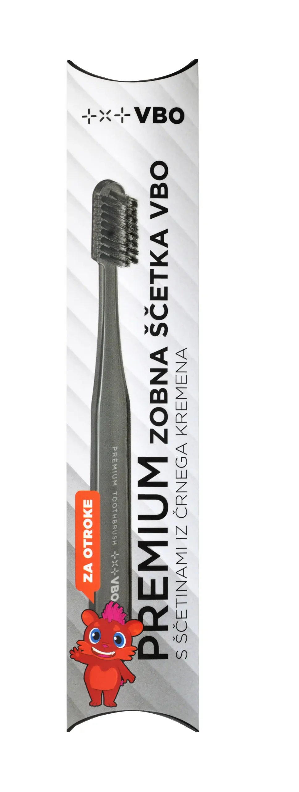 VBO Premium Zahnbürste für Kinder - Schwarz, 1