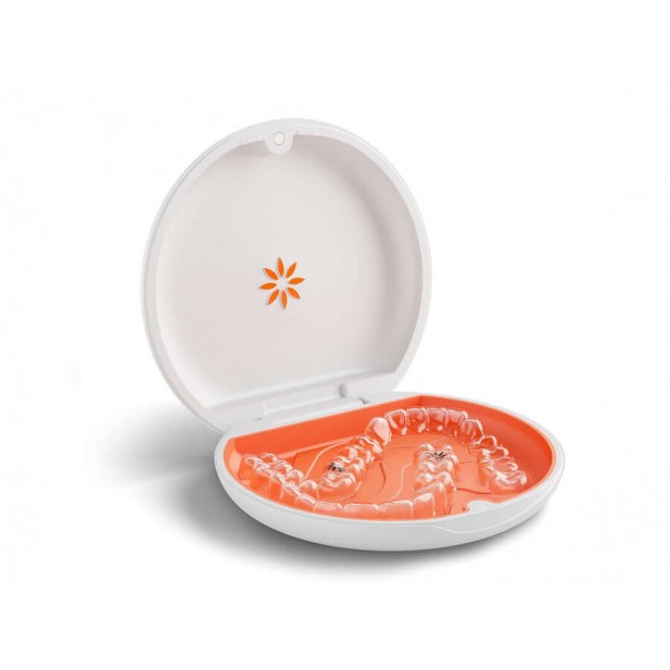 Invisalign-Etui für unsichtbare Aligner oder Vivera-Retainer - Weiß orange, 1