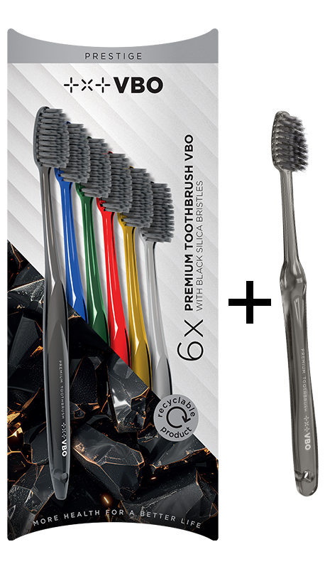 VBO Abonnement-Programm – 6er-Pack: Premium-Zahnbürsten – PRESTIGE LINE für Erwachsene - Gemischt, 6